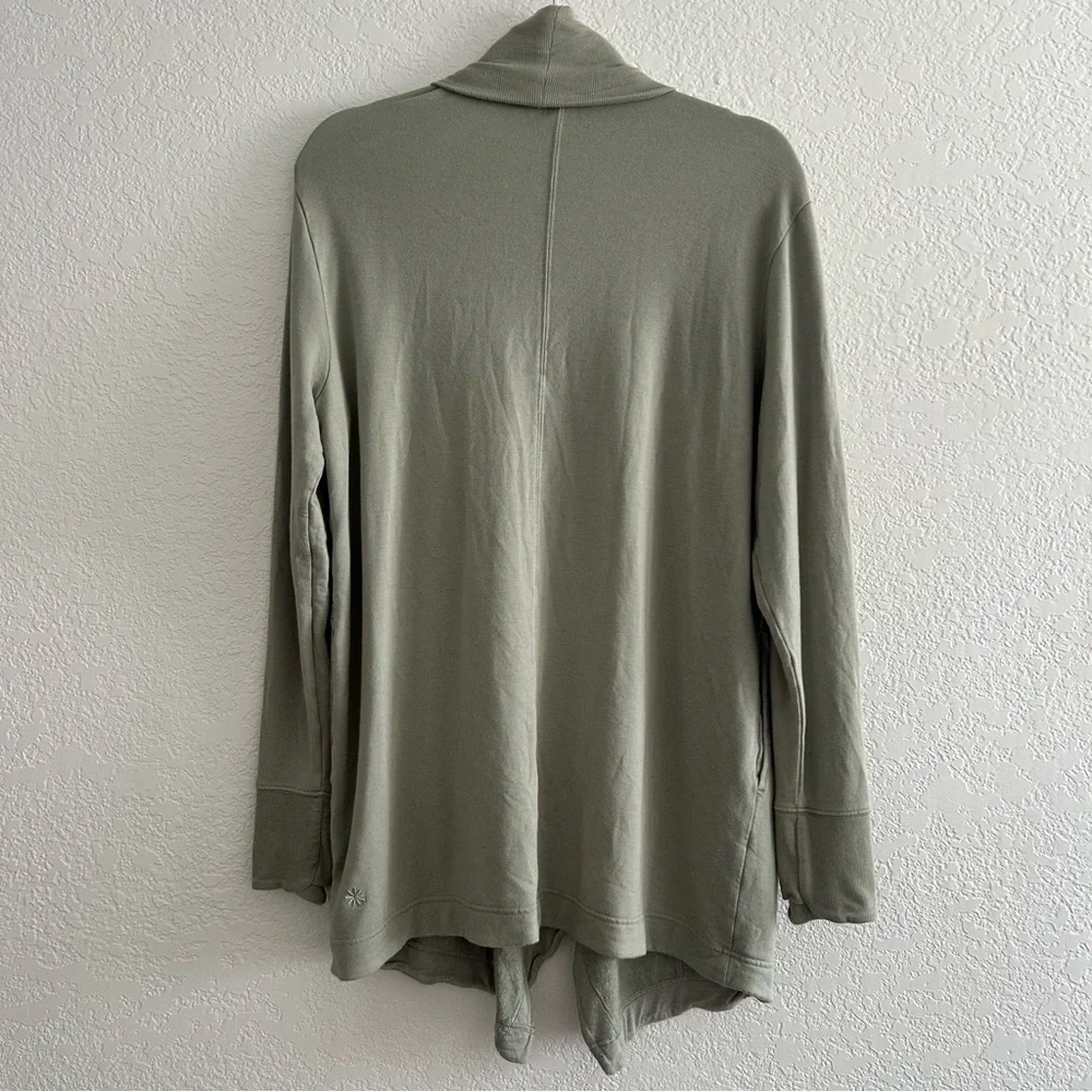 Athleta Nirvana Pranayama Minimalistic Mint Green Wrap Tencel Modal Cardigan - Picture 11 of 13